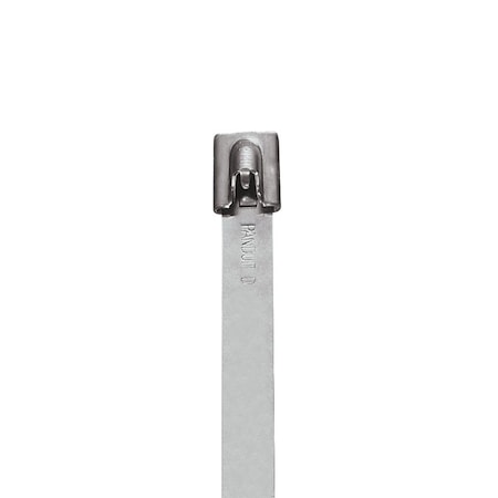 Panduit Cable Tie, 45-1/2 in L, 14 in Max Bundle Dia., Silver, Stainless Steel, 200 lb Strength, 25 PK IMLT355H-Q